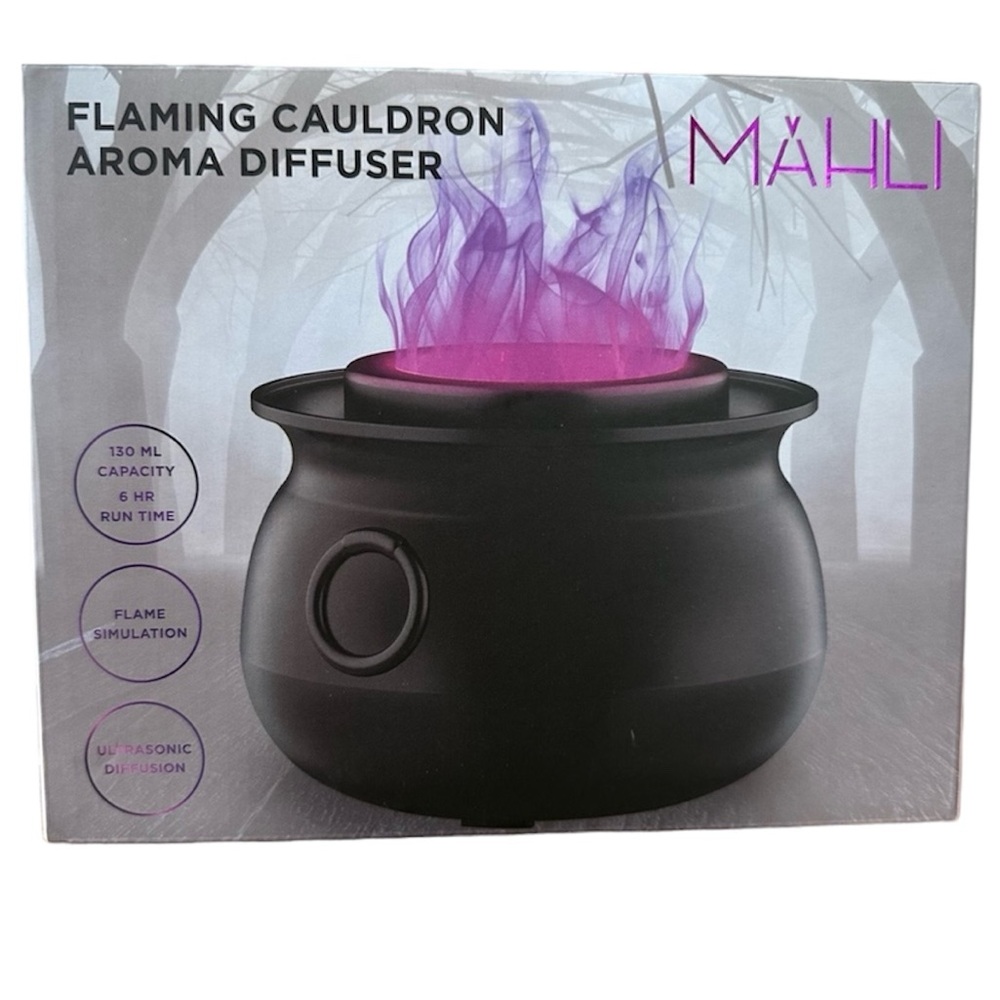 Mahli Flaming Cauldron Aroma Diffuser New Purple Flame